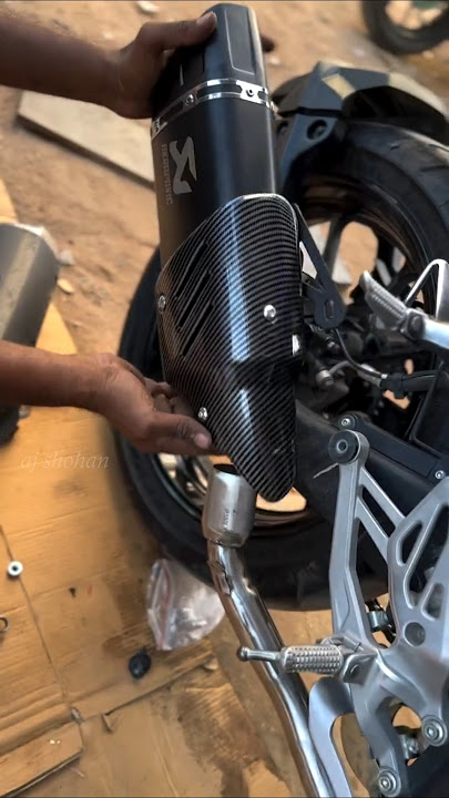 New Akrapovic Exhaust install in Yamaha R15 V3 V4 Bike Modified #shorts #akrapovic #exhaust #r15v4
