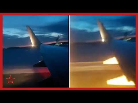 В Тюмени у самолёта компании Utair во время взлёта загорелся двигатель