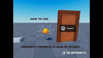 How to use Proximity Prompt in Roblox Studio (E to interact)