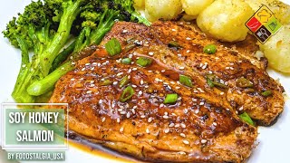 Soy-Honey-Butter Glazed Salmon | Ready in 20 mins | By foodstalgia_usa by foodstalgia_usa 129 views 3 years ago 3 minutes, 35 seconds