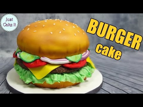 How to make a hamburger cake! EASY WAY - it&rsquo;s all cake inside