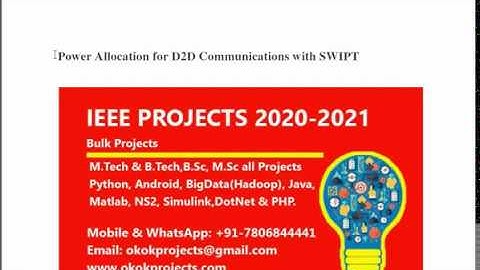 Power Allocation for D2D Communications with SWIPT