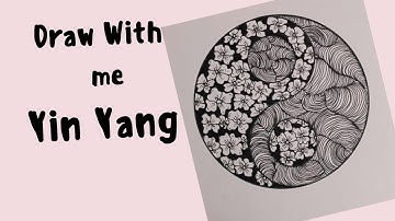 Easiest Way to Draw Yin Yang | Flower Pattern & Line Illusion Art | Relaxing Geometric Drawing