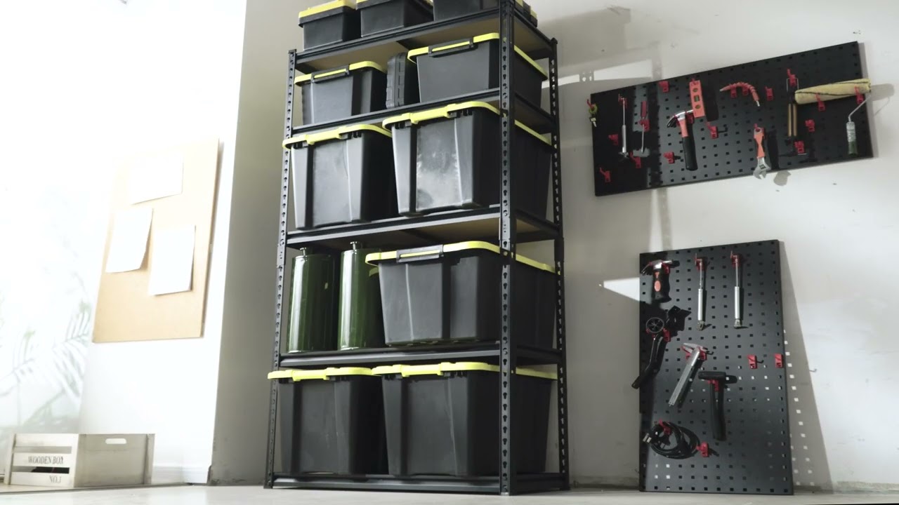 Reibii 5-Tier Storage Shelving Units, 2020 lbs Adjustable Steel Garage Shelving Racks for Bedroom Kitchen Closet