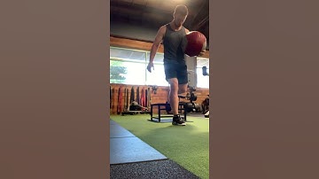 Single Leg Split Squat Jump to Medball rotational throw