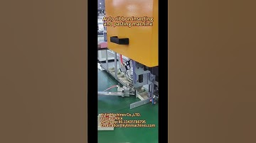 Automatic ribbon inserting and  pasting machine for rigid boxes