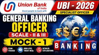 UBI SO 2026 General Banking Officer Scale 2 & 3 Mock Test | UBI SO Recruitment 2026 | UBI GBO MCQs