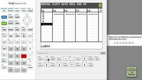 STAT  Afficher les caractéristiques statistiques 1   Tutoriel TI 1