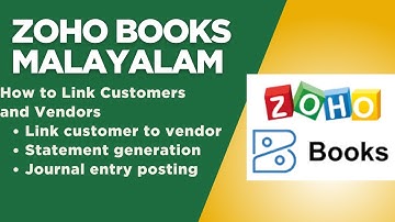 Zoho Books Malayalam -  Linking Customers and Vendors