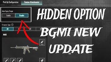 How to disable Auto-Equip Scope in BGMI New Update | PUBG Mobile New Update Auto Equip Scope option