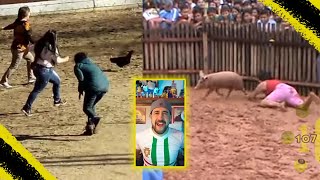 Cochinito encebado - Atrapa la gallina | Doña Petra vs Porky