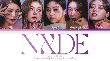 How would ITZY sing NXDE ((G)I-DLE) | Color coded lyrics + Line distribution