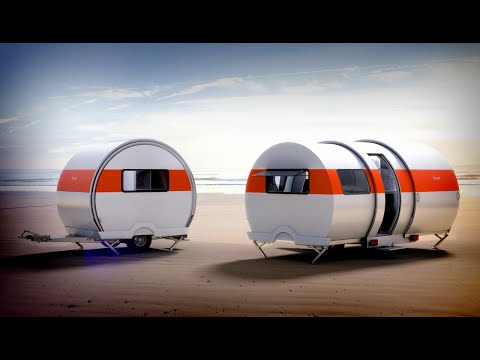 Video: Beauer 3X Campingaanhangwagen Breidt Zich Uit Van Pod Naar Paleis In 20 Seconden