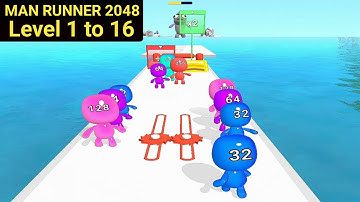 Man Runner 2048: Run and Merge ✪ Gameplay ✪ Level 1-16
