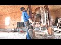 DRAFT HORSES: Going To The Amish Farrier (Part 1) Reset shoes on horses, Should horses wear shoes?