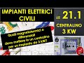 211  impianti elettrici centralino elettrico per 3kw scelta magnetotermici differenziali