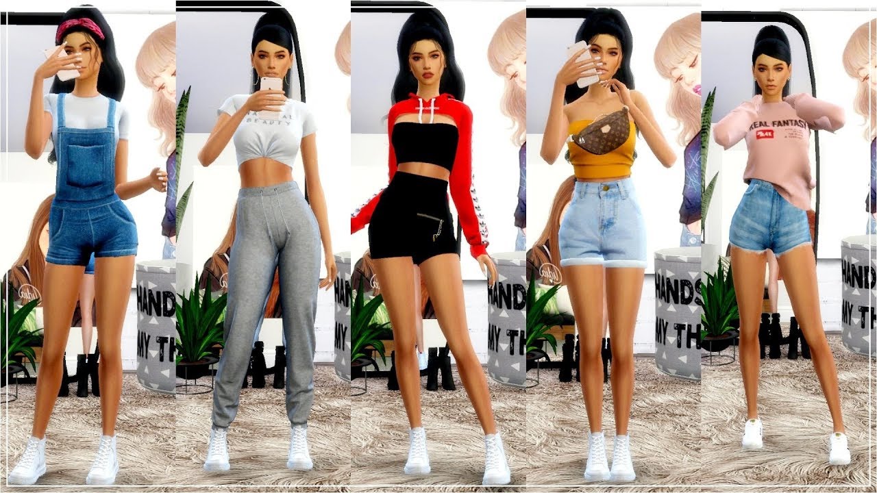 Everyday Outfit Ideas Lookbook The Sims 4 Cc Links Youtube