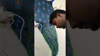 wall art peacock #art #homedecor #drawing #painting #trending #viral #shorts #drawingandpainting