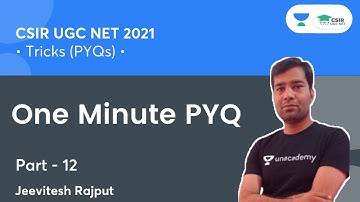 One Minute PYQ-12 | CSIR NET 2021 || Jeevitesh Rajput #shorts