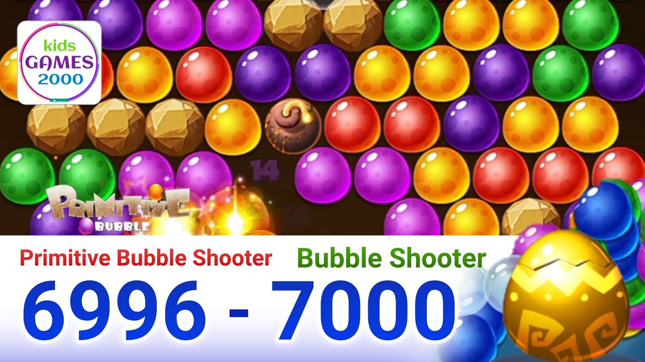 Primitive Bubble - Bubble Shooter.level 6996 to 7000