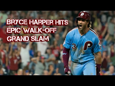 Watch Bryce Harper Absolutely Crush Epic Walk-Off Grand Slam Vs