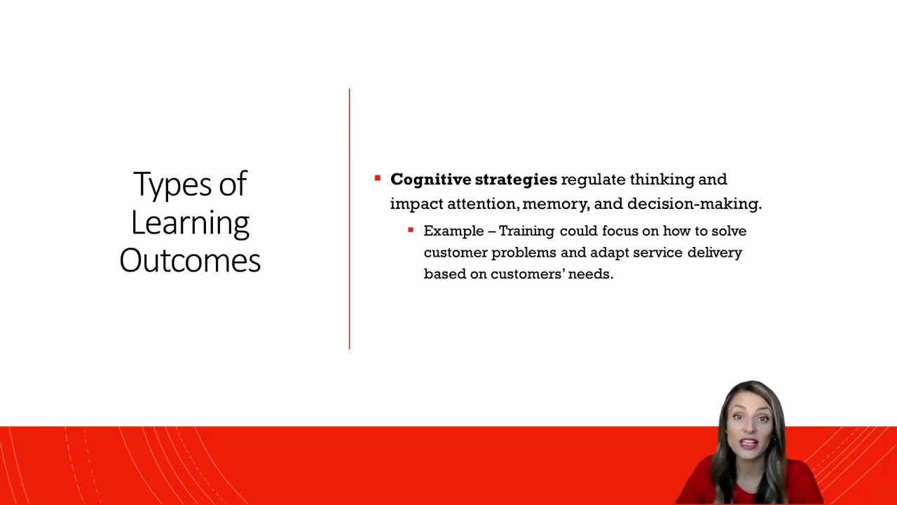 Training & Development - Lecture 4 Part 35 - Learning Outcomes - Types