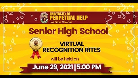 Virtual Recognition Program, Senior High School Department | Batch 2020-2021