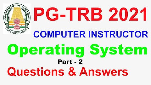 TRB  Computer Instructor Operating System  Part 2 | VIBRANT ONLINE ACADEMY