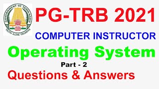 TRB  Computer Instructor Operating System  Part 2 | VIBRANT ONLINE ACADEMY