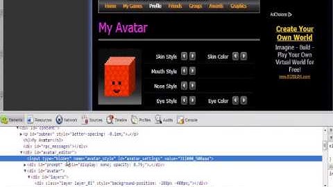 *Sploder* How To Make Your Avatar Blank Or Black
