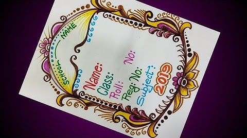 Project khata cover page design drawing//  Practical khata front page design. Tarun Art.