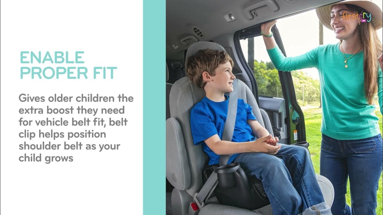 Evenflo Go Time No Back Booster Car Seat Static Black YouTube