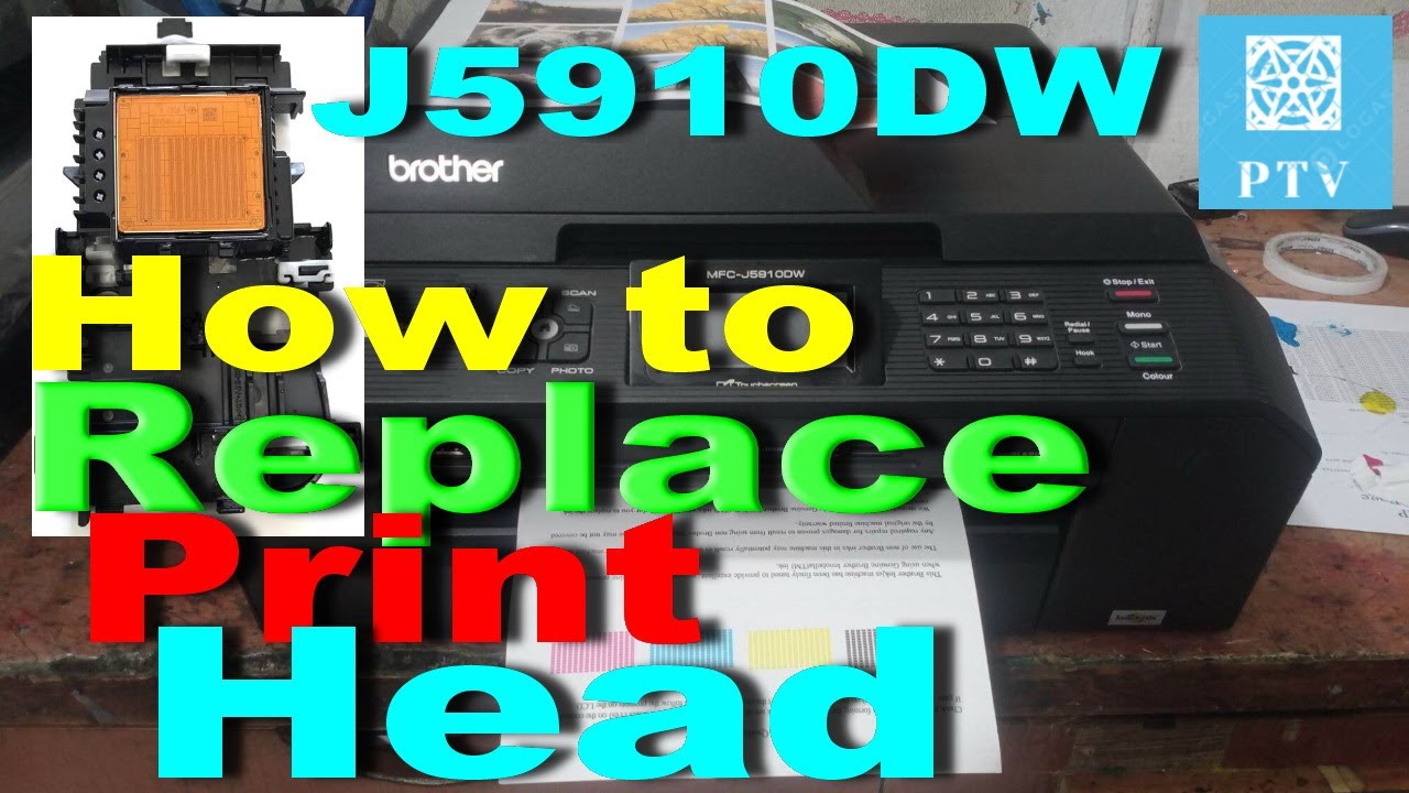 How To Replace The Print Head J5910DW How To Solve Brother Printer Bad ...