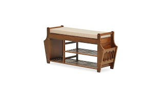 oakvivo 41 Bamboo Shoe Bench with Storage - Assembly Video
