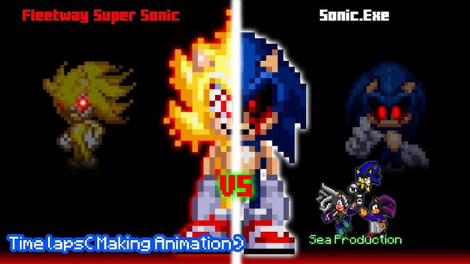 Pixilart - Sonic exe Vs Fleetway by FemaleFleetway