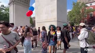 Washington Square Park After Pride March 2023 #pride #nycpride #pridemarch #prideparade #nyc