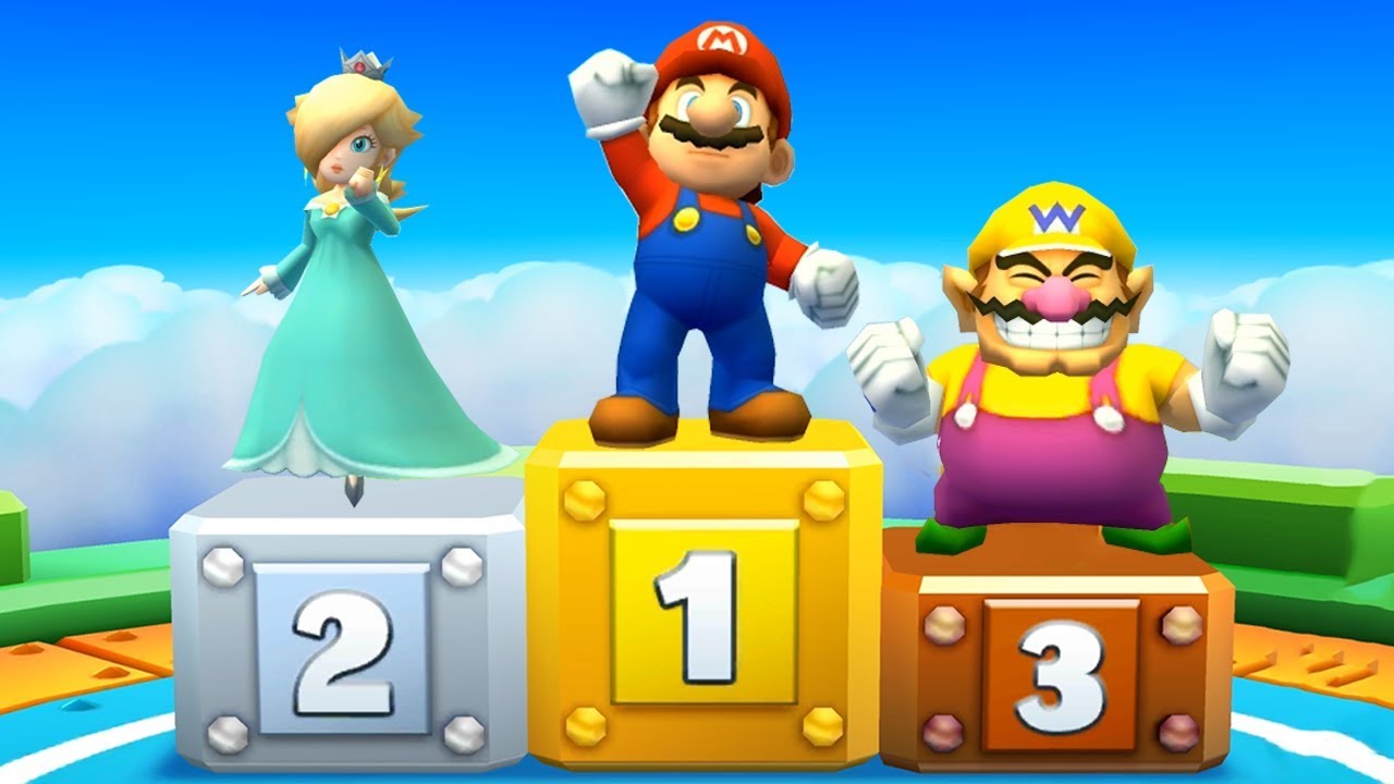 Mario Party: Star Rush Minigames - Mario vs Rosalina vs Luigi vs Wario