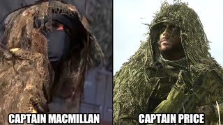 Everytime Captain Price mentions or talks with his mentor Macmillan in COD: Modern Warfare...
