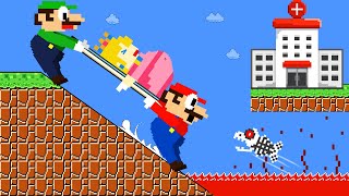 Mario Hospital: Mario and Luigi take Peach PREGNANT to the Hospital in Maze | Game Animation
