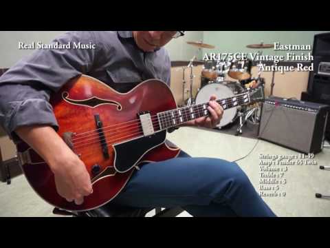 Eastman AR175CE Vintage Finish/Antique Red - YouTube