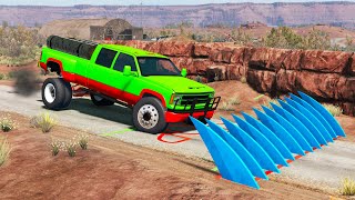 Cars Trucks vs Spikes #7 | BeamNG.DRIVE screenshot 3