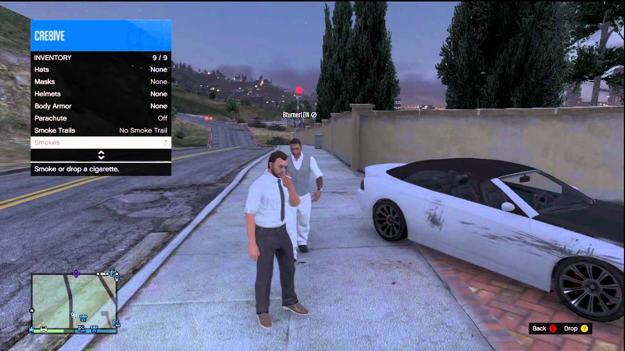 GTA 5 ONLINE MULTIPLAYER HOW TO SMOKE (SMOKING KILLS)