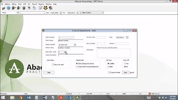 How to Enter a Cost in Abacus Accounting 2015