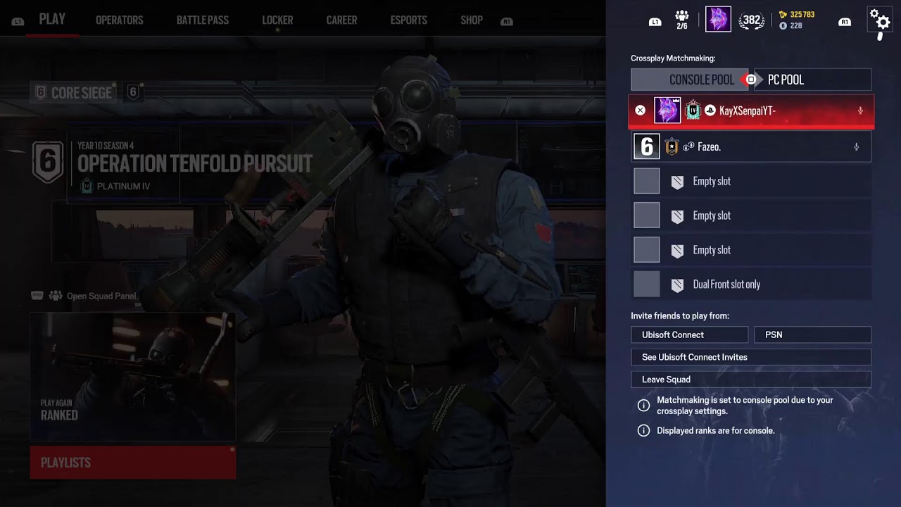 Rainbow Six Siege Ranked ps5 Facecam Gold