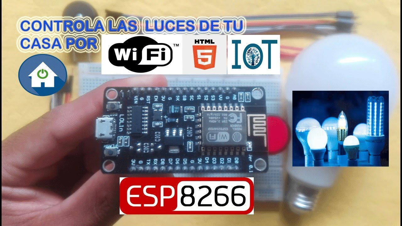 Como controlar LUCES con tu teléfono vía WiFi (ESP8266)