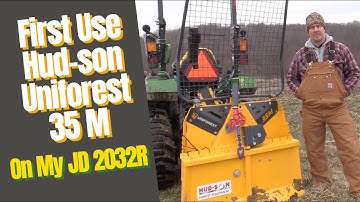 #37 Hud-son Uniforest 35M Forestry PTO Skidding Winch on a John Deere 2032R (2038R) Compact Tractor