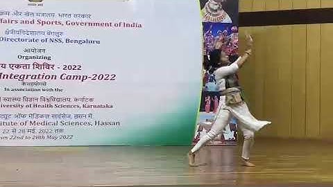 NSS Volunteer from Delhi presented Kathak dance in NIC Hassan