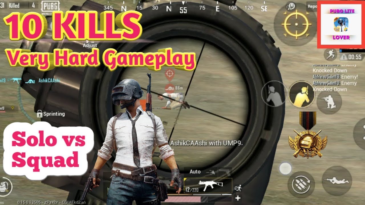 PUBG mobile lite | gameplay solo vs squad the power of M416 - YouTube