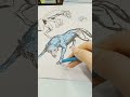 Blue Werewolf Coloring 🐺❄️ | Satisfying Art Shorts #coloring #harrypotter #wolf