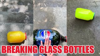 Breaking Glass Bottles &amp; Balloon Drops 🎈💦 Crushing of Crunchy &amp; Soft Things! #satisfying #asmr